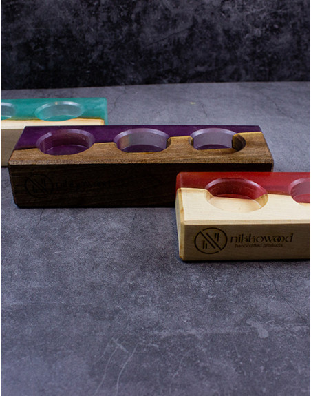 Epoxy tealight candle holder (3 spots)