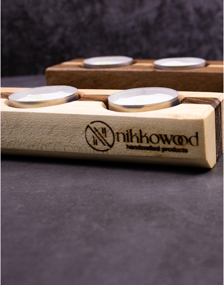 Handmade Wooden Tea Light Holder
