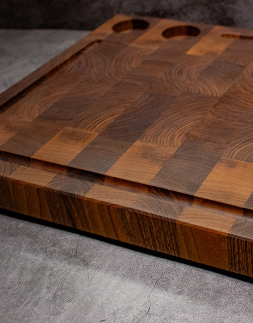 Premium End Grain Walnut Cutting & Serving Board
