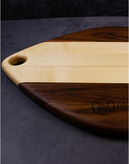 Drop-Shaped Wooden Serving Platter