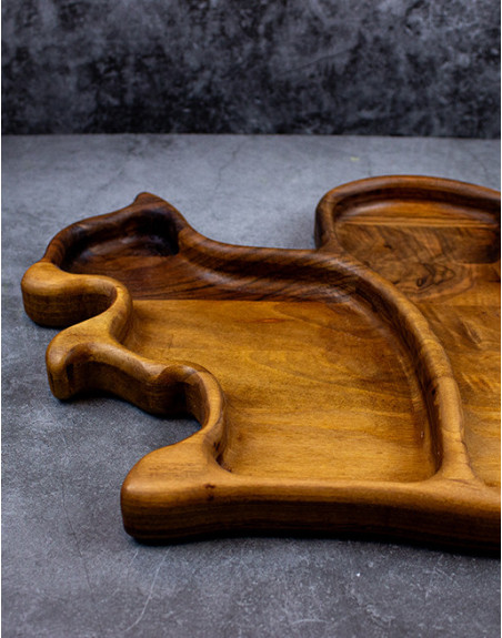 Wooden Squirrel-Shaped Serving Tray